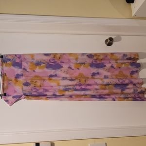 Pink abstract  skirt